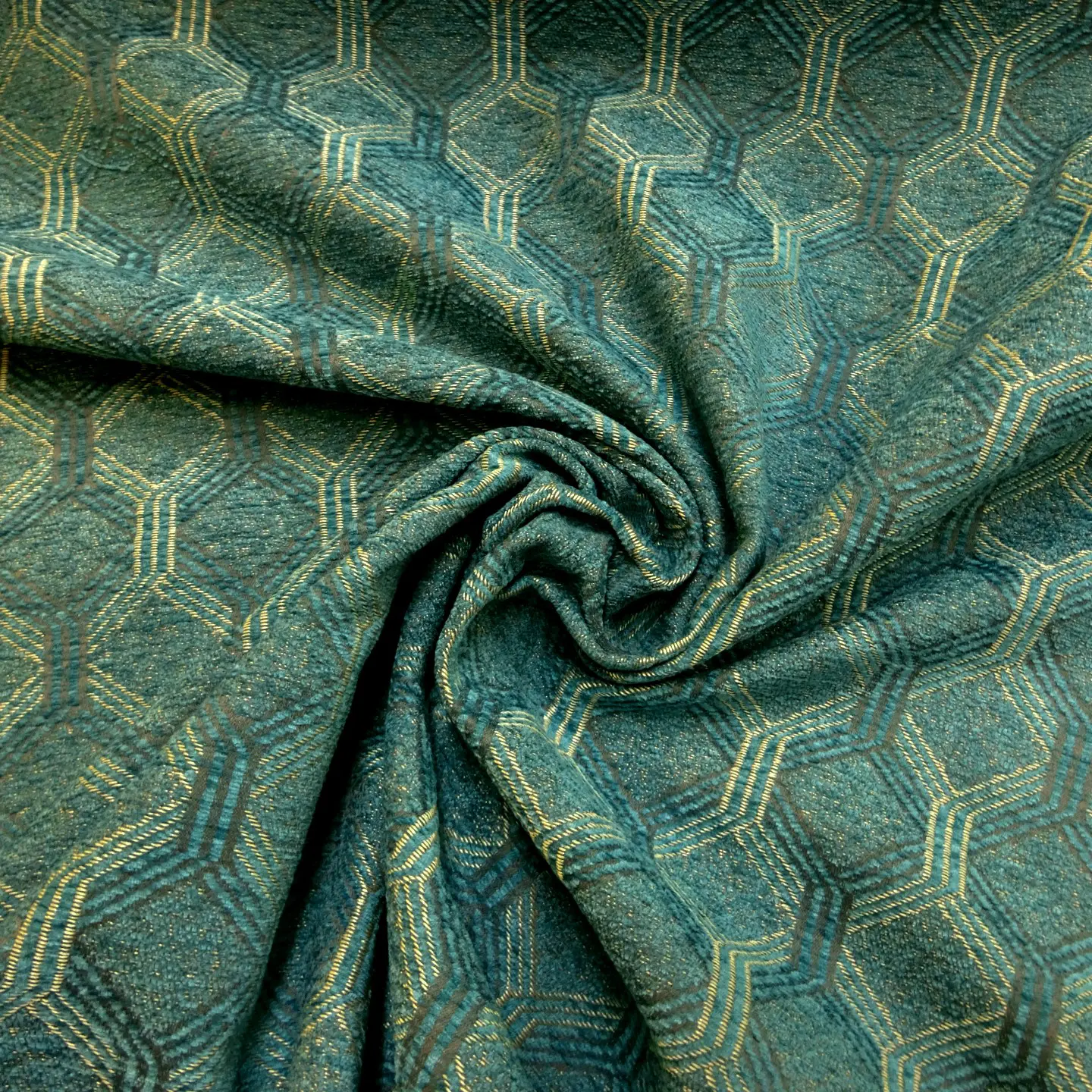Curtain Fabric Upholstery Fine Chenille Block Busters Teal