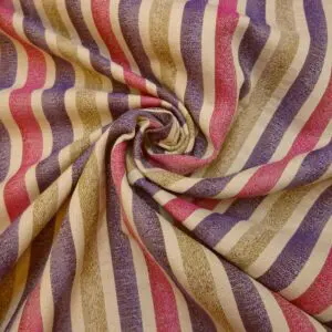 Curtain Fabric Carnival Stripes Cerise Purple