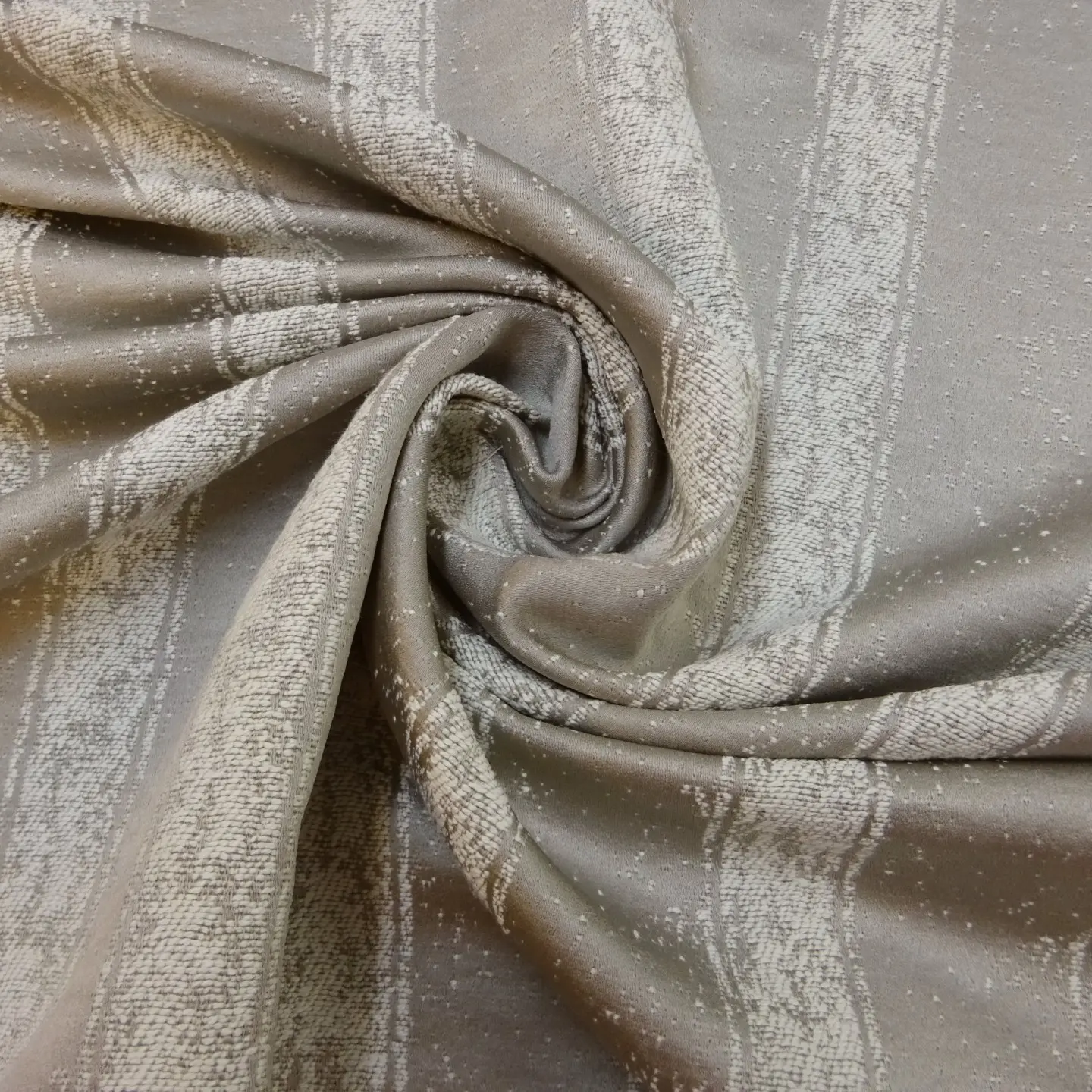 Curtain Fabric Victorian Stripes Grey