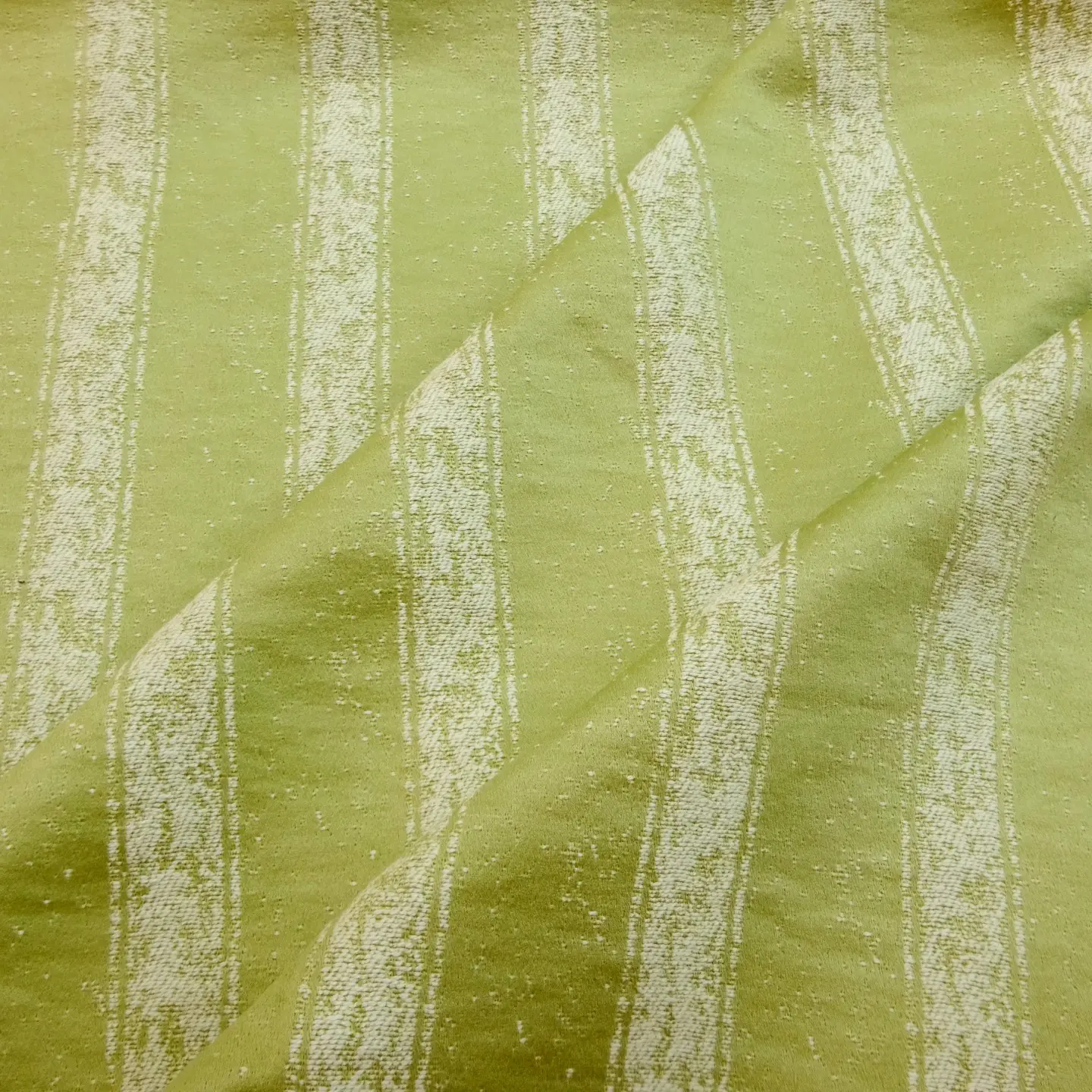 Curtain Fabric Victorian Stripes Soft Lime