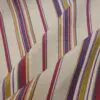 Curtain Fabric Tickety Boo Stripe Cream Purple Cerise Gilt