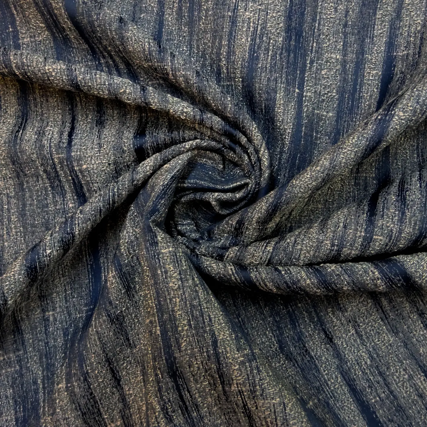 Curtain Fabric Winters Night Blue