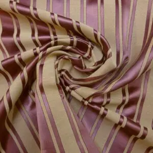 Curtain Fabric Beaumont Oxford Stripe Plum/Beige