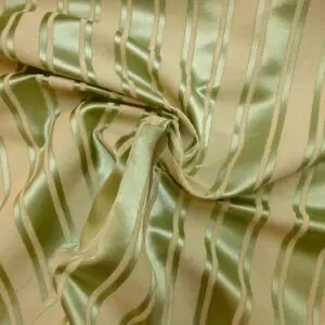 Curtain Fabric Beaumont Oxford Stripe Sage/Cream
