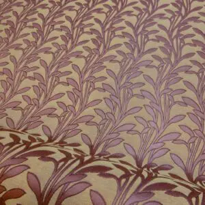 Curtain Fabric Beaumont Rum Bar Bar Satin Leaf Dusky Pink/Beige