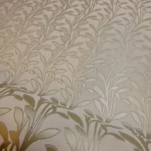 Curtain Fabric Beaumont Rum Bar Bar Satin Leaf Cream