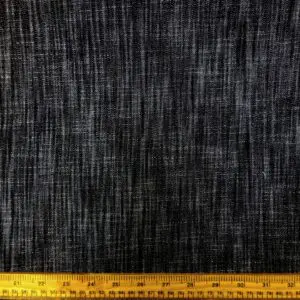 Denim Fabric Distressed With Elastane Black