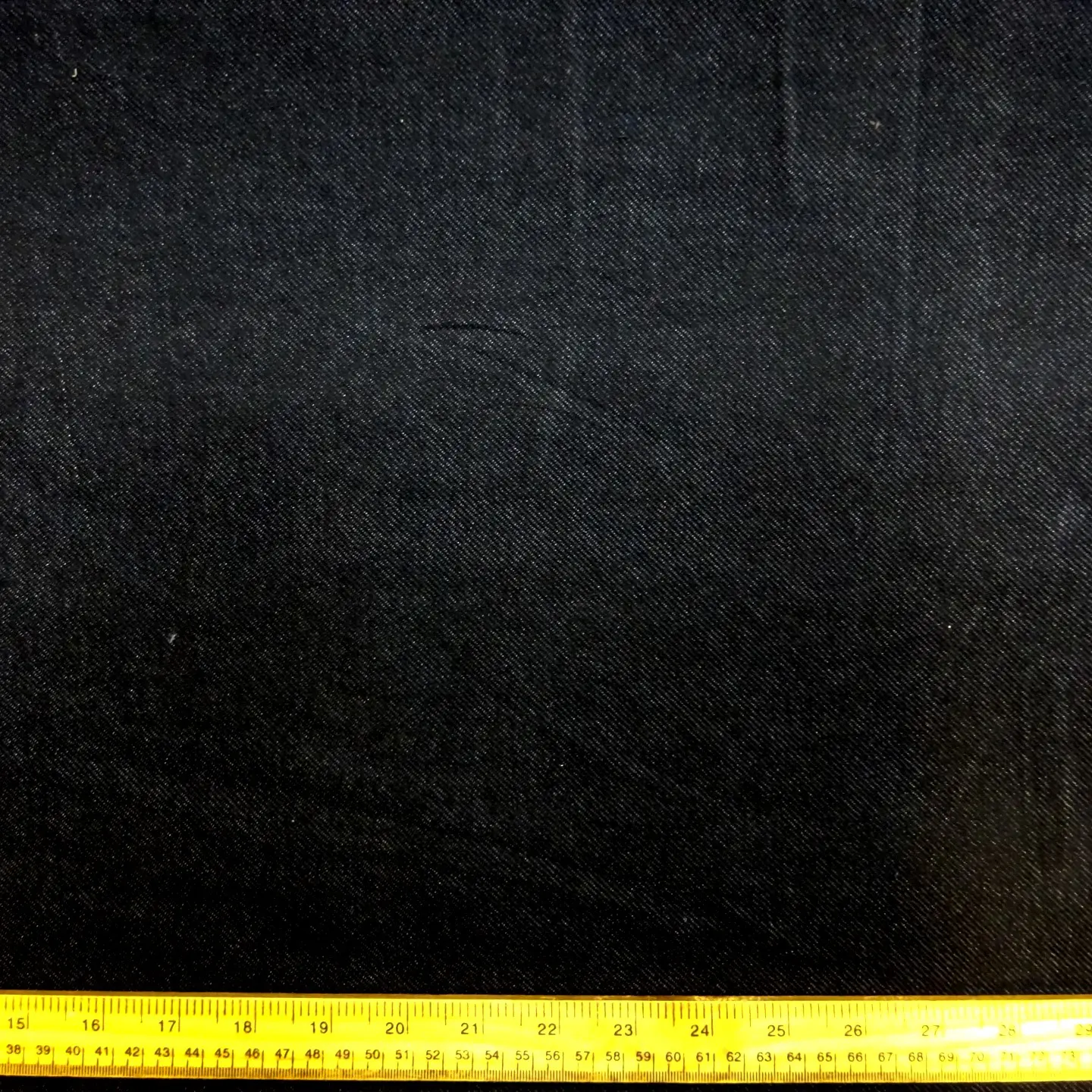 Denim Fabric Flocked Twill Weave Black