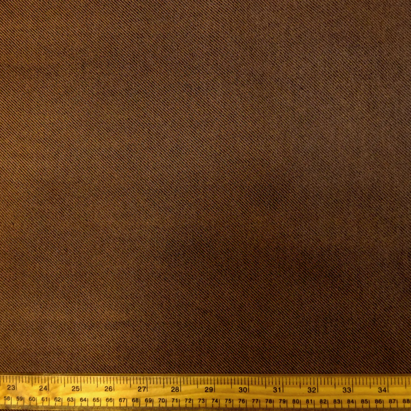 Denim Fabric Flocked Twill Weave Caramel