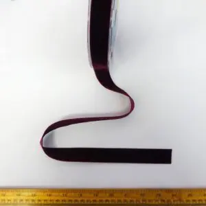 Velvet Ribbon 25mm Wine