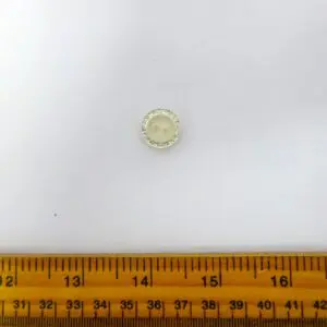 Buttons 15mm Clear Glitter Edged 2 Hole Flat Code Jam