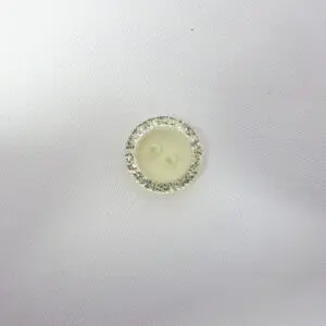 Buttons 15mm Clear Glitter Edged 2 Hole Flat Code Jam