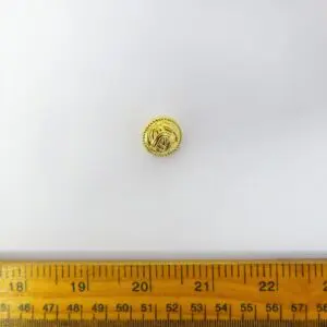 Button 18mm Shanked Wheat Gold Code Jam