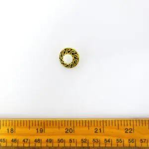 Button 18mm Shanked Sun Gold White Code Jam