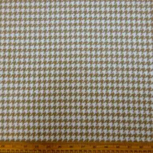 Jacketing Fabric Hounds Tooth Caramel Creams