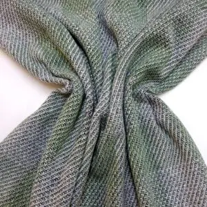 Jacketing Fabric Watercress Checks Green Ivory