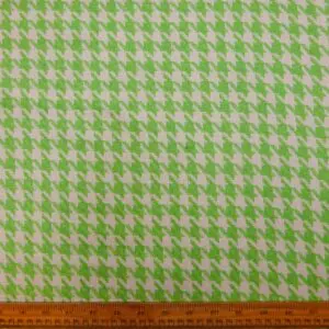 Jacketing Fabric Dog Tooth Lime Ivory