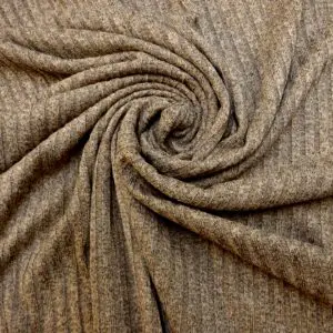 Jersey Fabric Ribbed Knit Marl Whole Grain Mustard