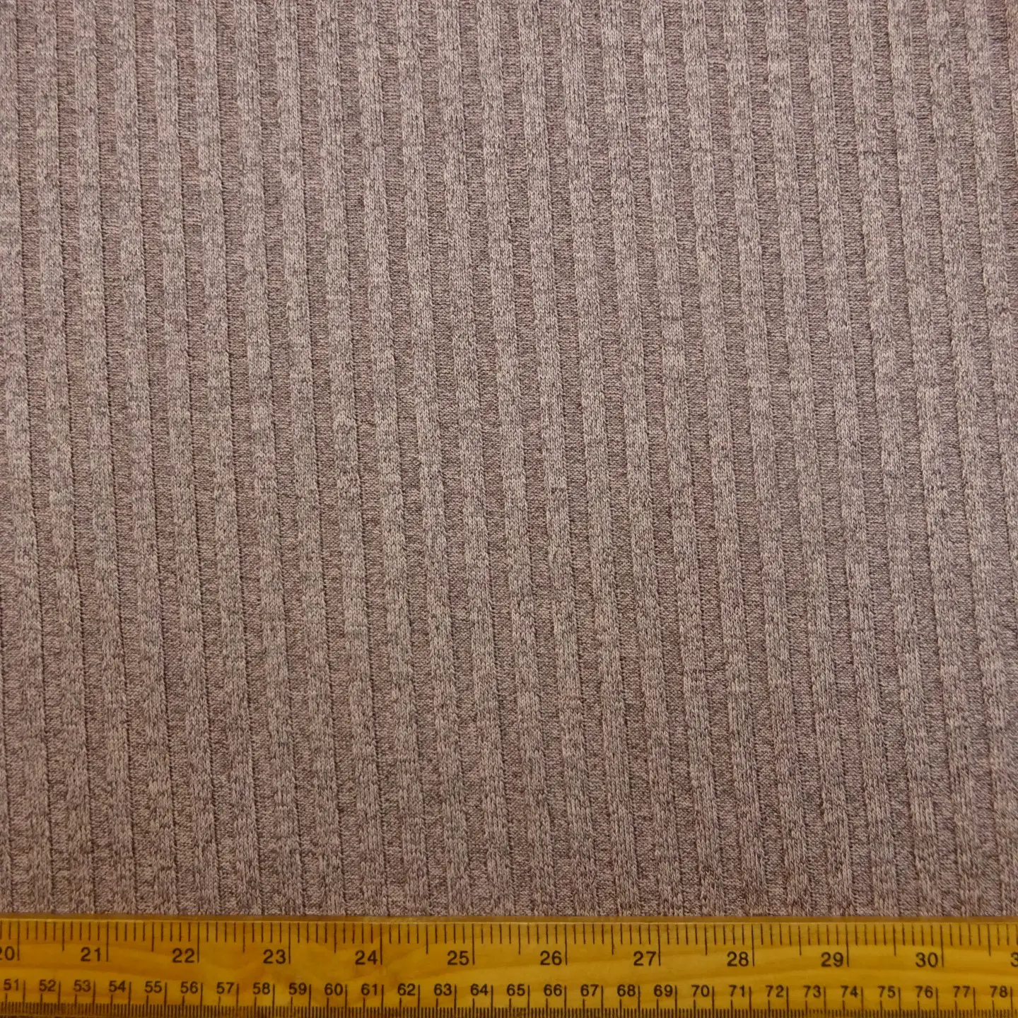 Jersey Fabric Ribbed Knit Marl Salmon Mousse
