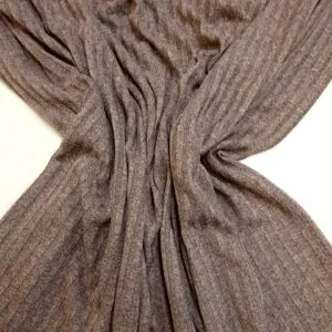 Jersey Fabric Ribbed Knit Marl Salmon Mousse