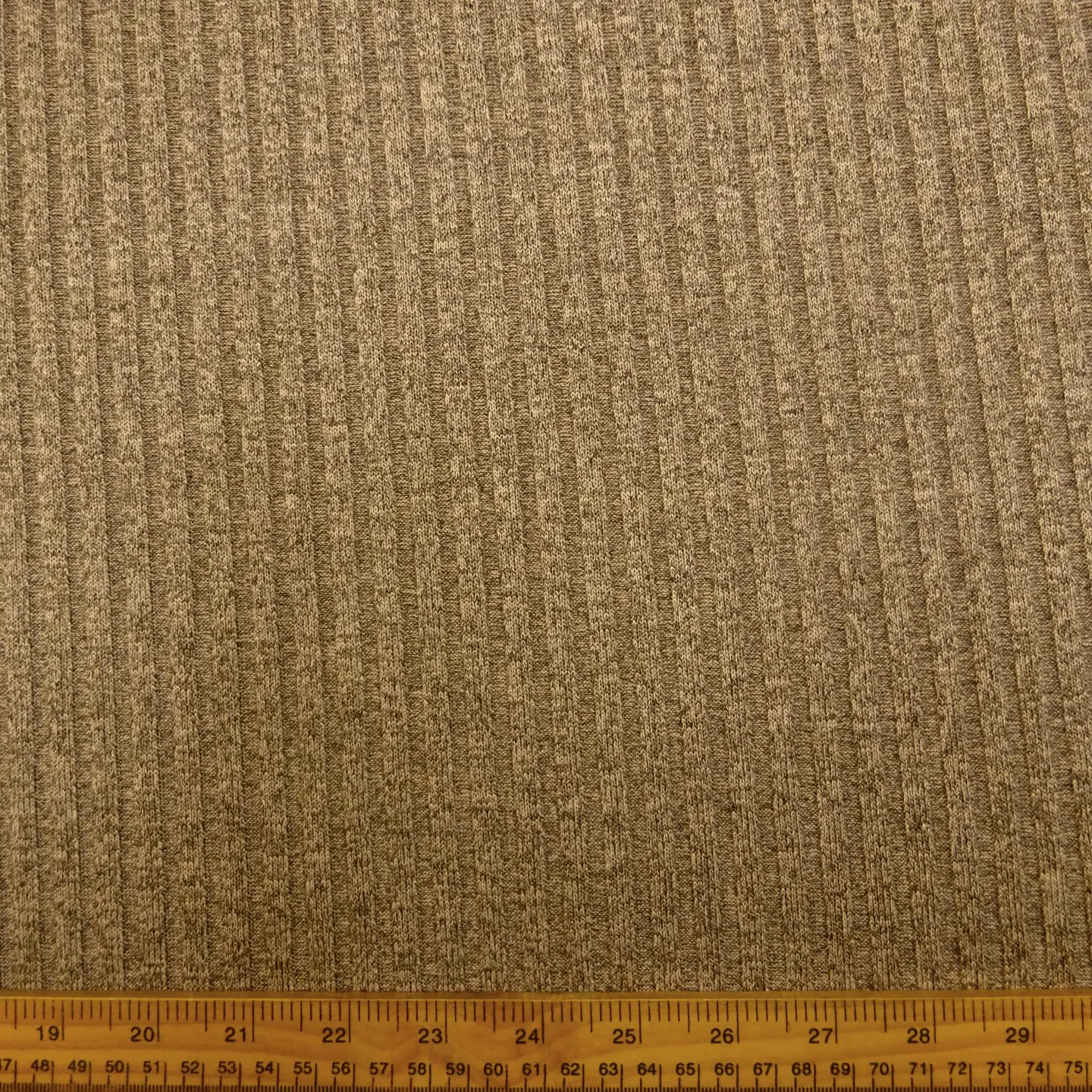 Jersey Fabric Ribbed Knit Marl Whole Grain Mustard
