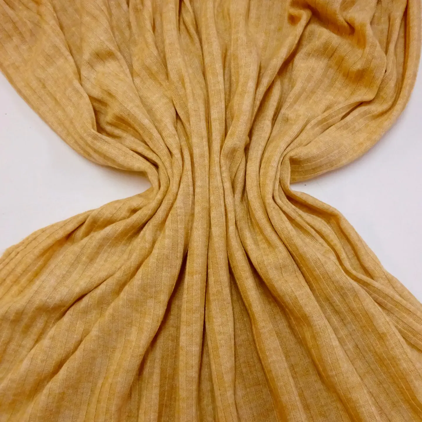 Jersey Fabric Ribbed Knit Sweet Honey