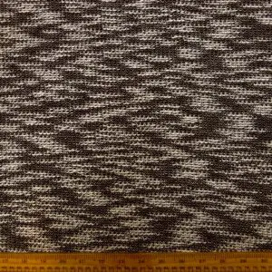 Jersey Fabric Knitted Look Winter Snow Black White