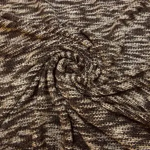Jersey Fabric Knitted Look Winter Snow Black White