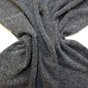 Jersey Fabric Melange Salt And Pepper Black/Ivory
