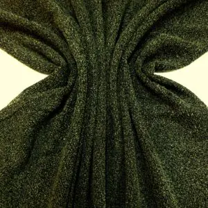 Jersey Fabric Melange Salt And Pepper Black/Khaki