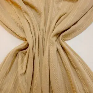 Jersey Fabric Cable Knit Crunchy Bar