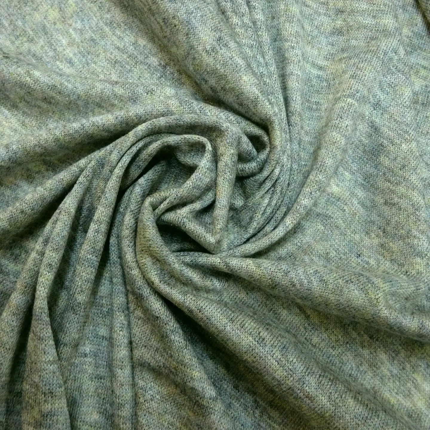 Jersey Knit Fabric Mottled Milkshake Minty Green
