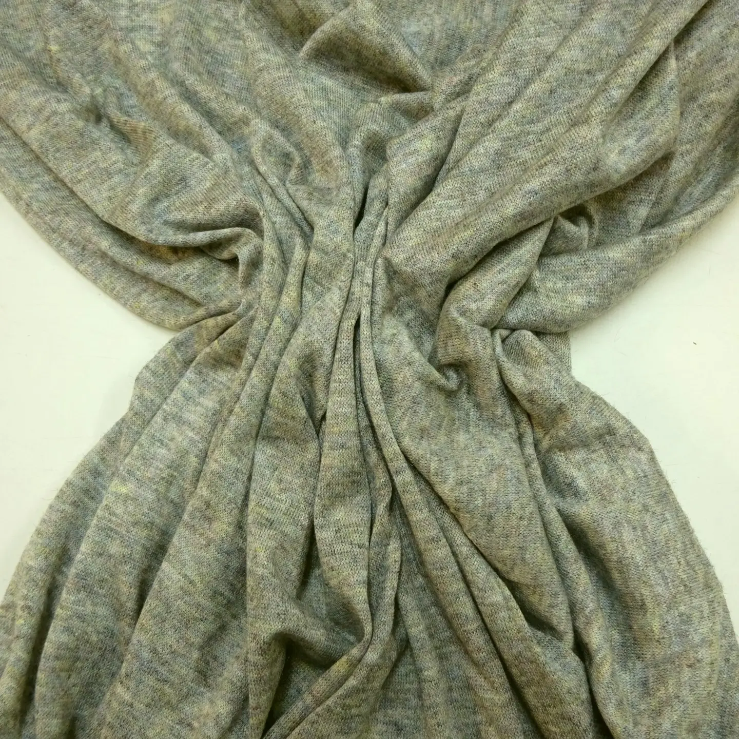Jersey Knit Fabric Mottled Milkshake Minty Green