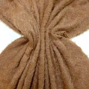 Jersey Fabric Soft Mohair Snuggly Woolly Feel Jersey Beige Caramel