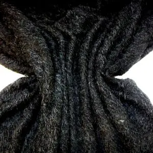 Jersey Fabric Soft Mohair Snuggly Woolly Feel Jersey Black