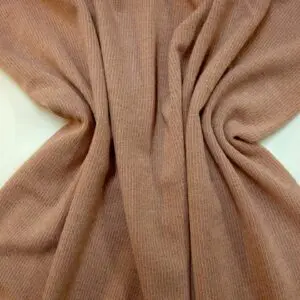 Jersey Fabric Soft Snuggly Woolly Rib Jersey Beige Fudge