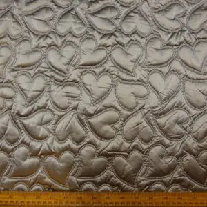 Quilting Fabric Shiny Bianca Hearts Silver Grey
