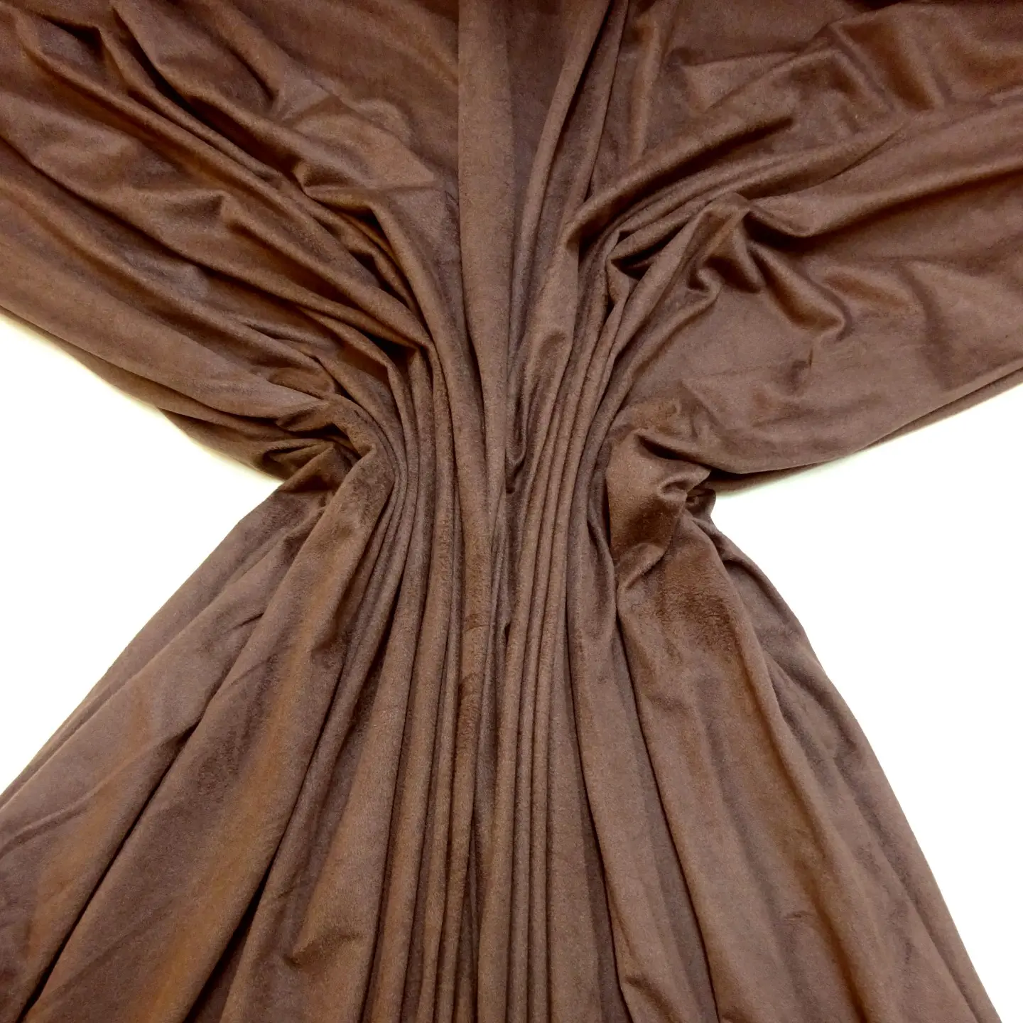 Suedette Fabric Shammy Suede Jersey Chocolate