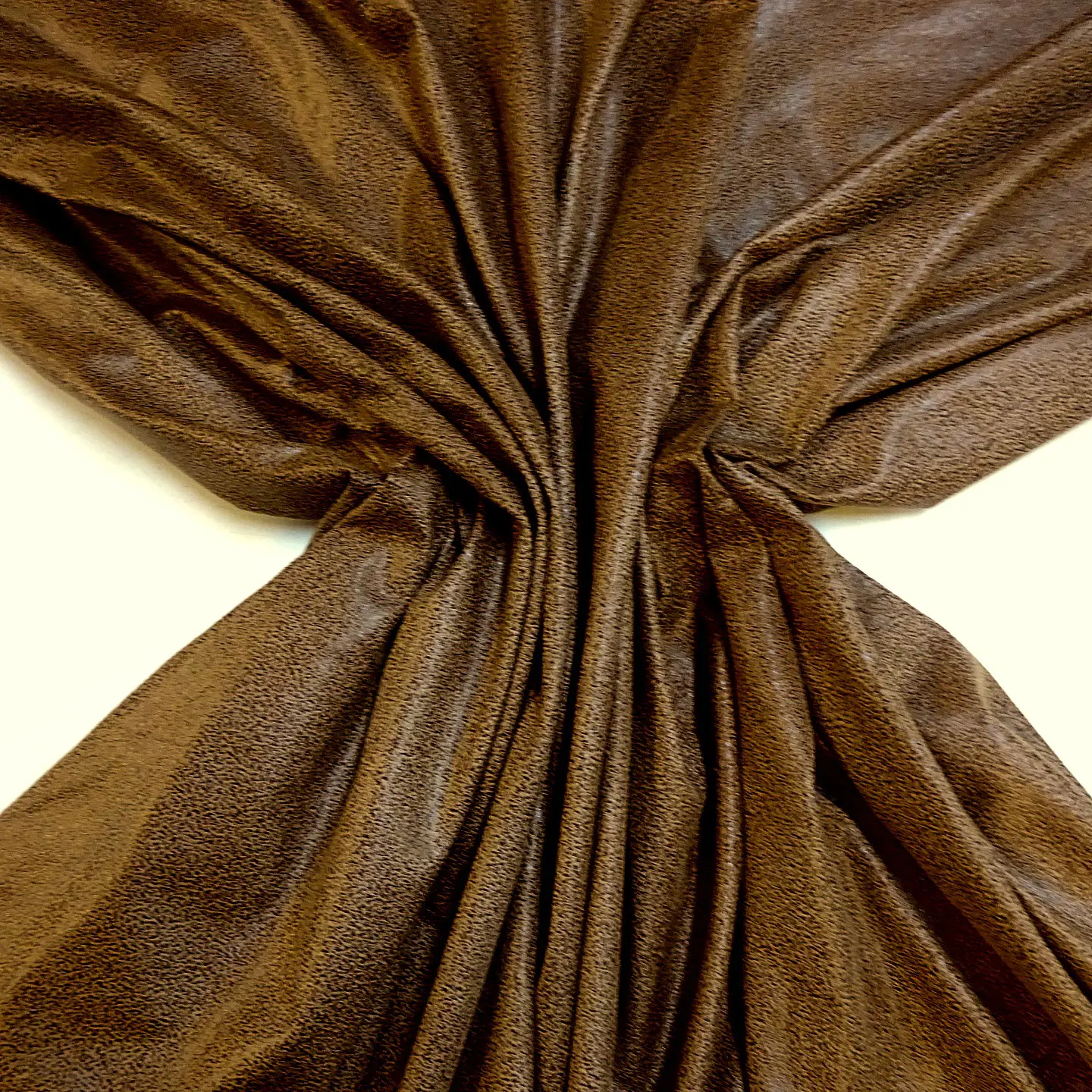 Suedette Fabric Suede Jersey Flecked Chocolate Brown