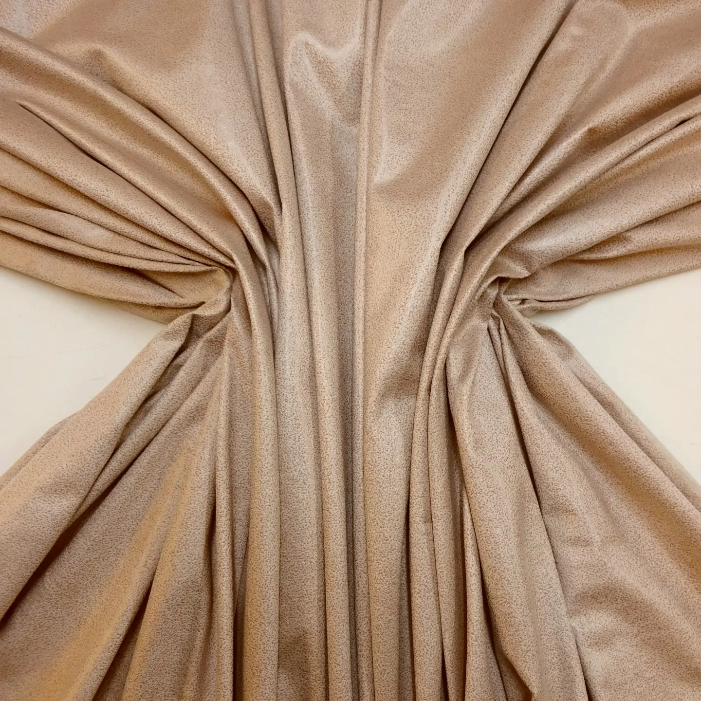 Suedette Fabric Suede Jersey Flecked Beige