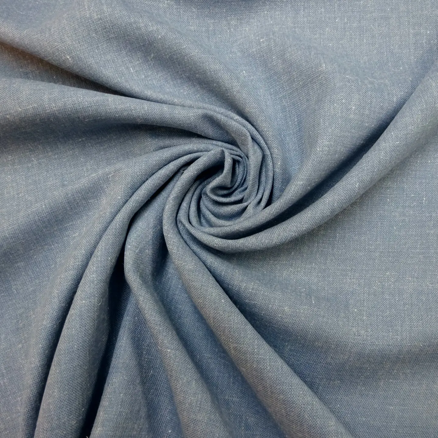 Suiting Fabric Linen Snow Drop Denim Blue