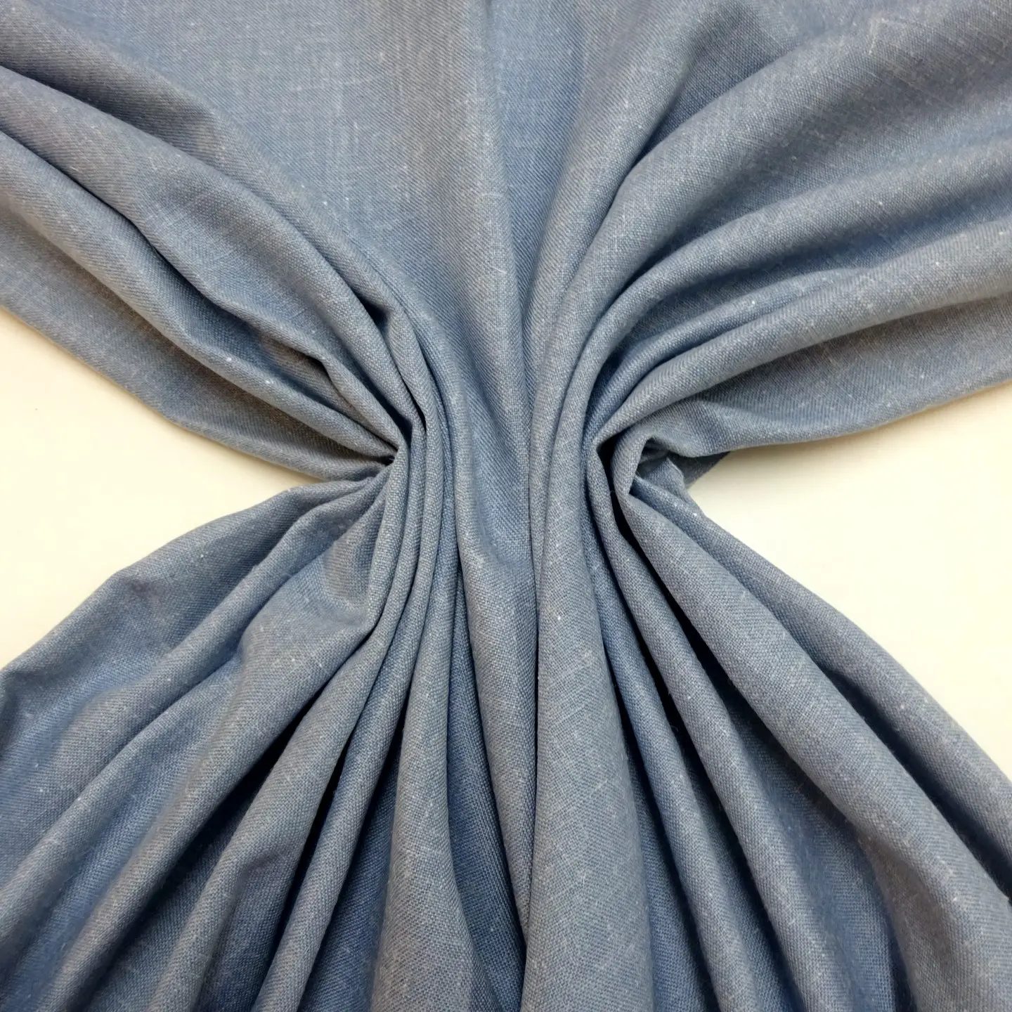 Suiting Fabric Linen Snow Drop Denim Blue