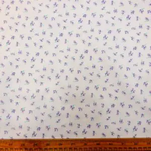 Polyester Cotton Fabric Floral Buttercup Lilac