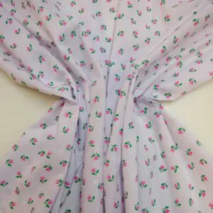 Polyester Cotton Fabric Floral Magnolia Pink