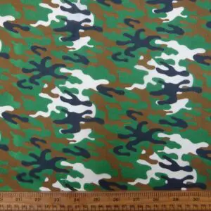 Polyester Cotton Fabric Camouflage Army Green