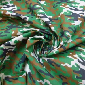Polyester Cotton Fabric Camouflage Army Green