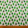 Christmas Polyester Cotton Fabric Christmas Trees White