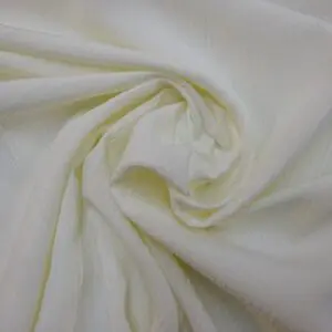 Cotton Fabric Creased White