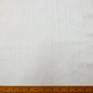 Cotton Fabric Crinkle Crush Intertwined Silver Foil White