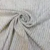 Linen Look Fabric Swanky Drapey Skipidi Stripe White Grey Black